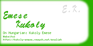 emese kukoly business card